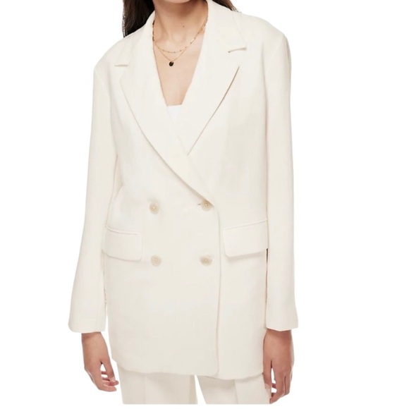 Wilfred Women Off White Jacket(Blazer) Sz M